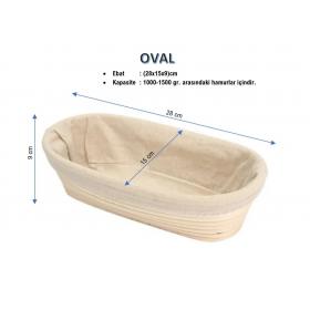 Mayalama Sepeti - Oval - Ebat:(28x15xh9)cm - BEZLİ